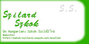 szilard szkok business card